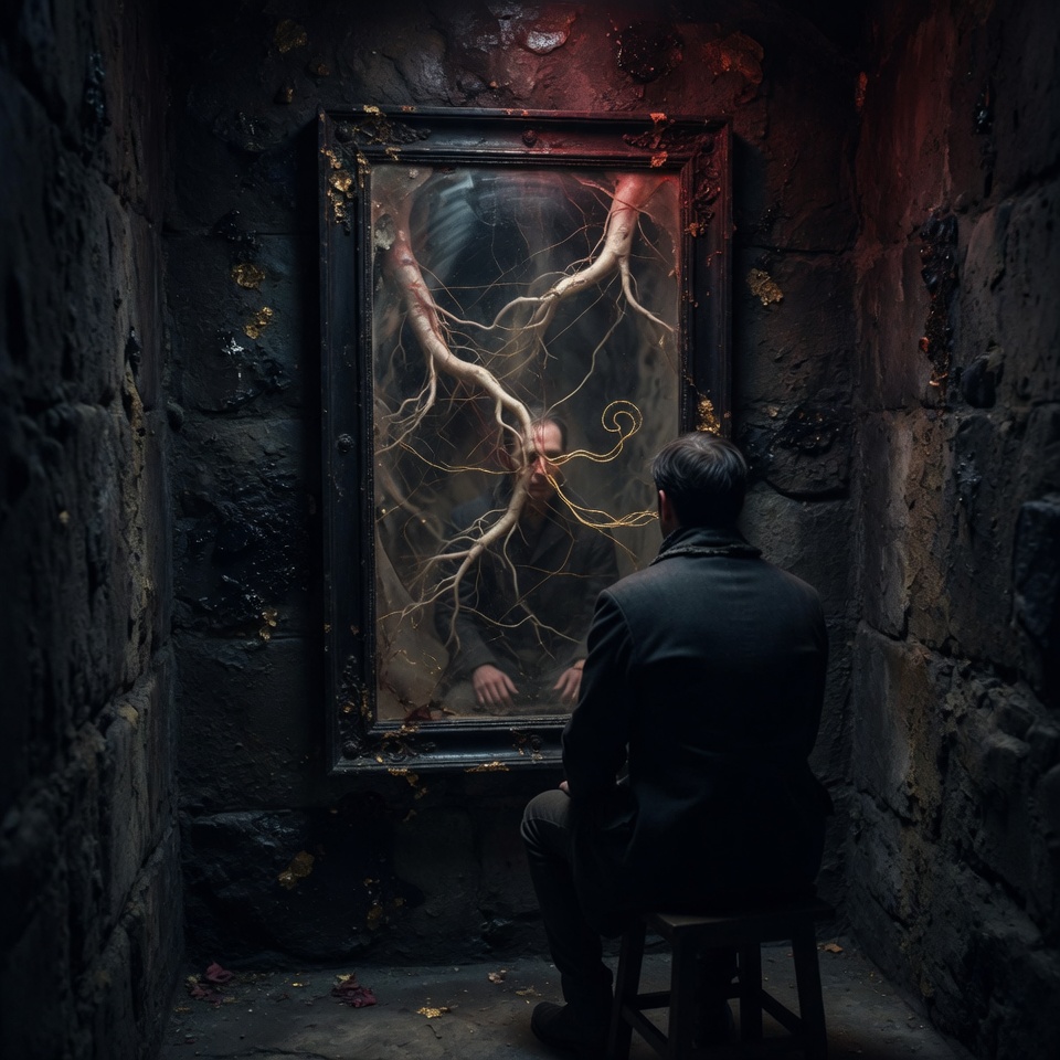 Chambre noire — illustration sombre