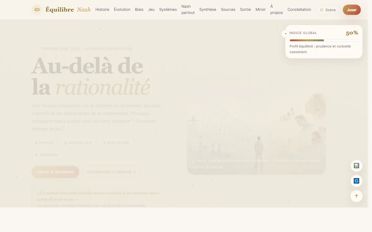 Aperçu du site ÉquilibreNash