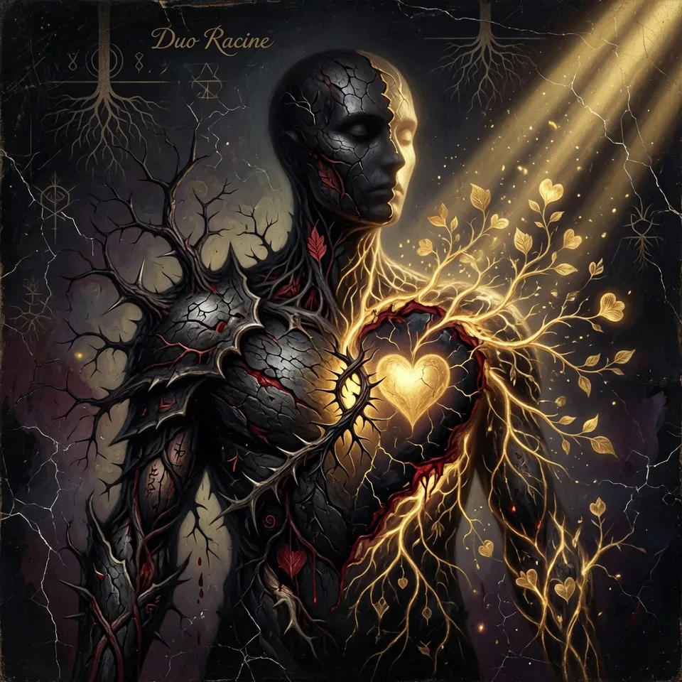 Duo racine — illustration sombre
